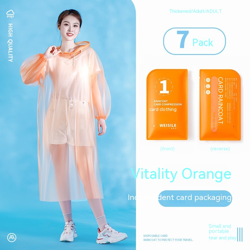 Disposable Raincoat Portable Vacuum Shrunk Packaging