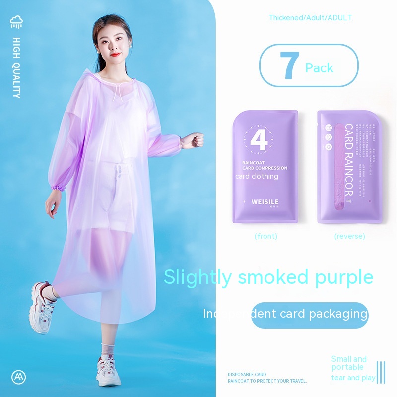 Disposable Raincoat Portable Vacuum Shrunk Packaging