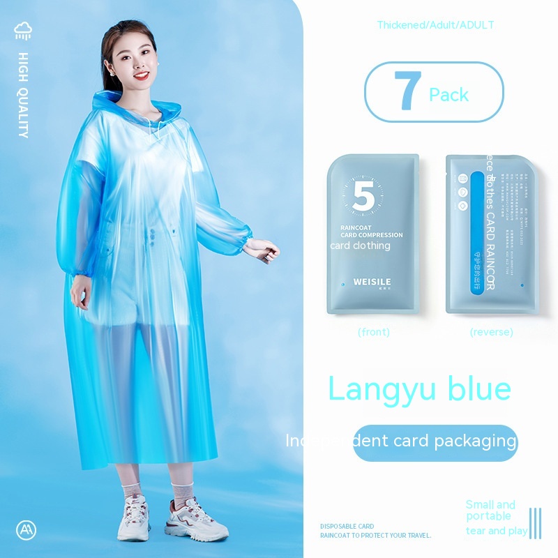 Disposable Raincoat Portable Vacuum Shrunk Packaging