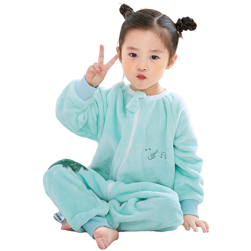 Children's Flannel Sleeping Bag One-piece Pajamas