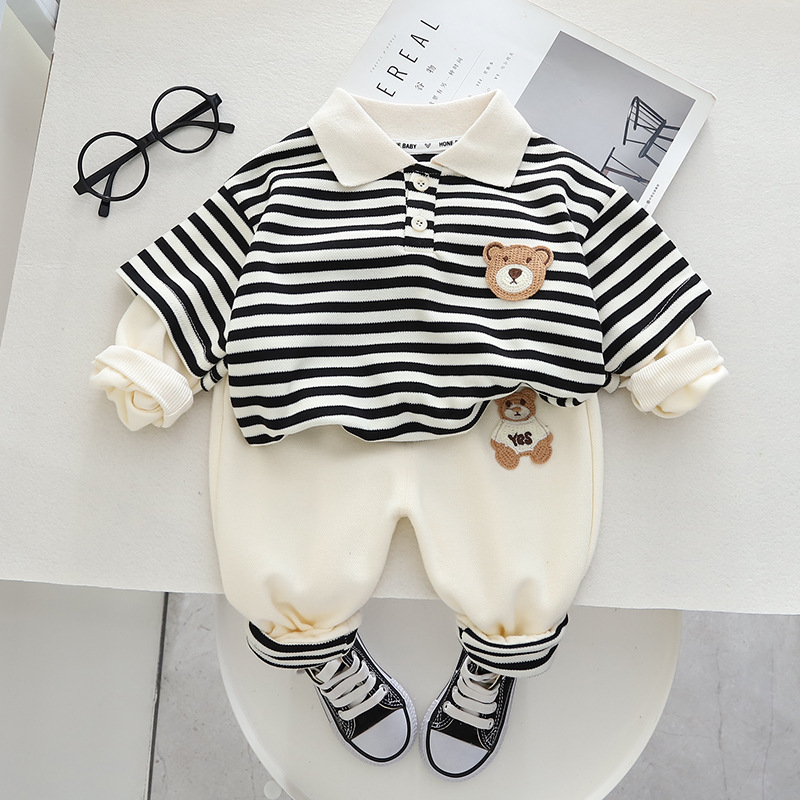 Little Children's Clothing Children's Fake Two-piece Suit Collar Baby Boy Suit