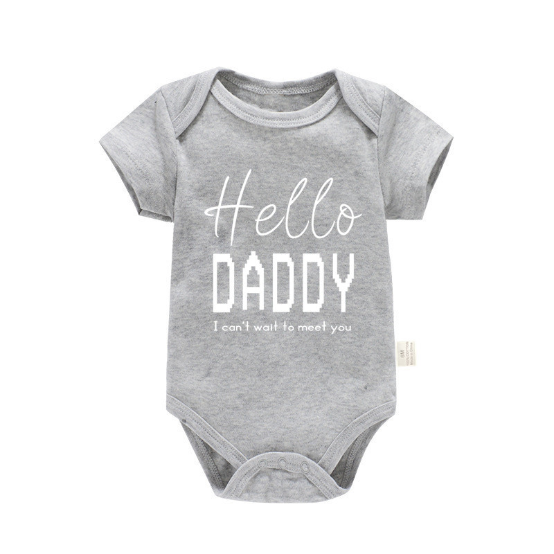 Pure Cotton Baby Triangle Rompers Short Sleeve
