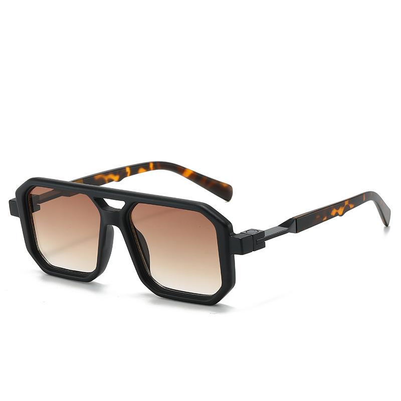 Retro Double Beam Pilot Catwalk Light Luxury Sunglasses Ins