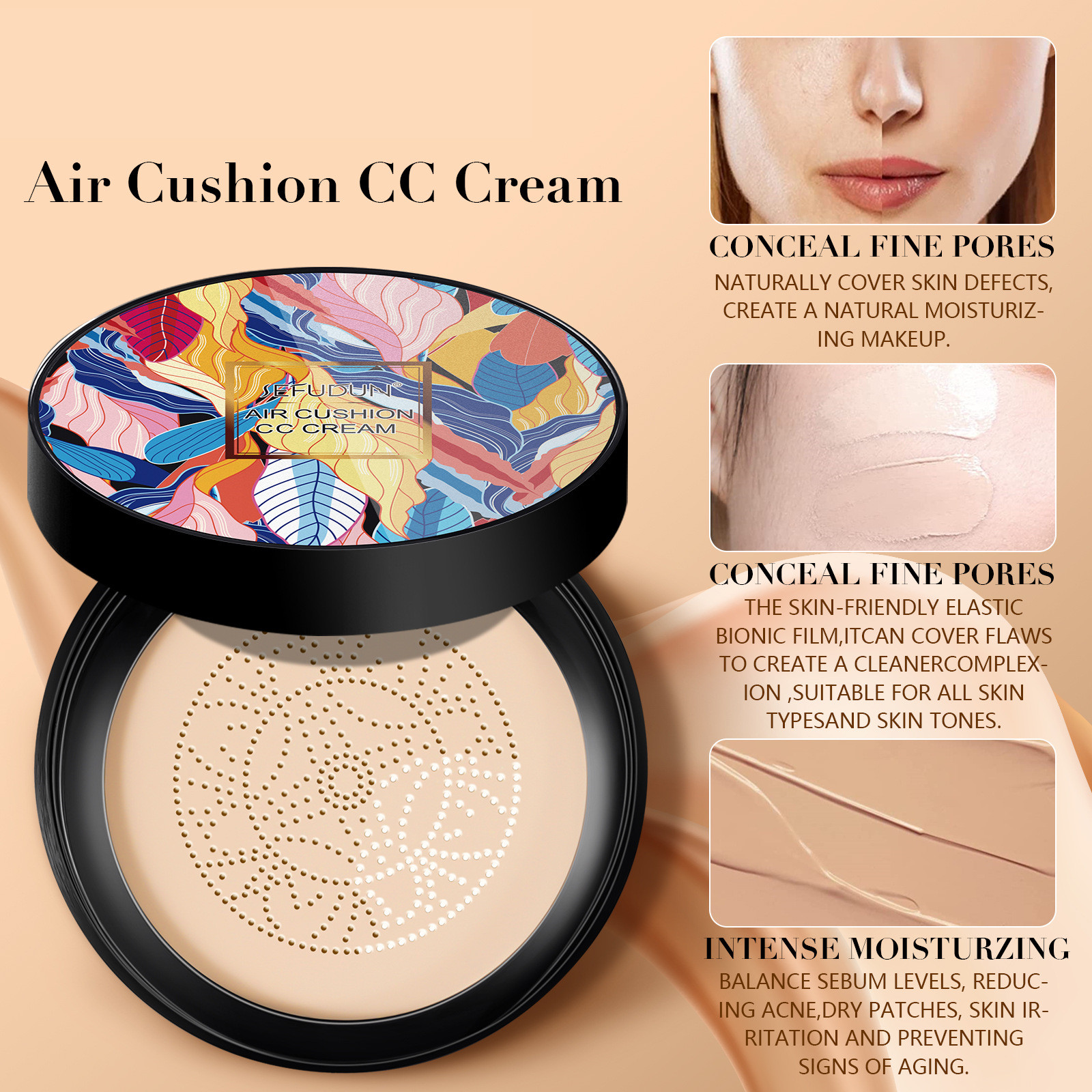 Mushroom-shaped Haircut Liquid Foundation Air Cushion Moisturizing