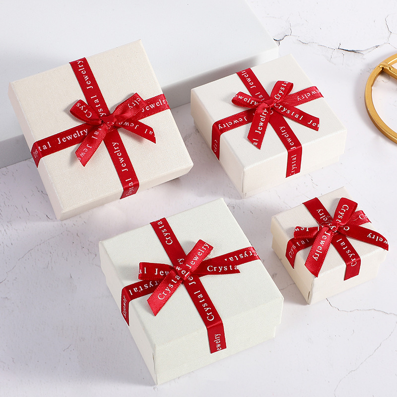 English Letter Bow Jewelry Packaging Box