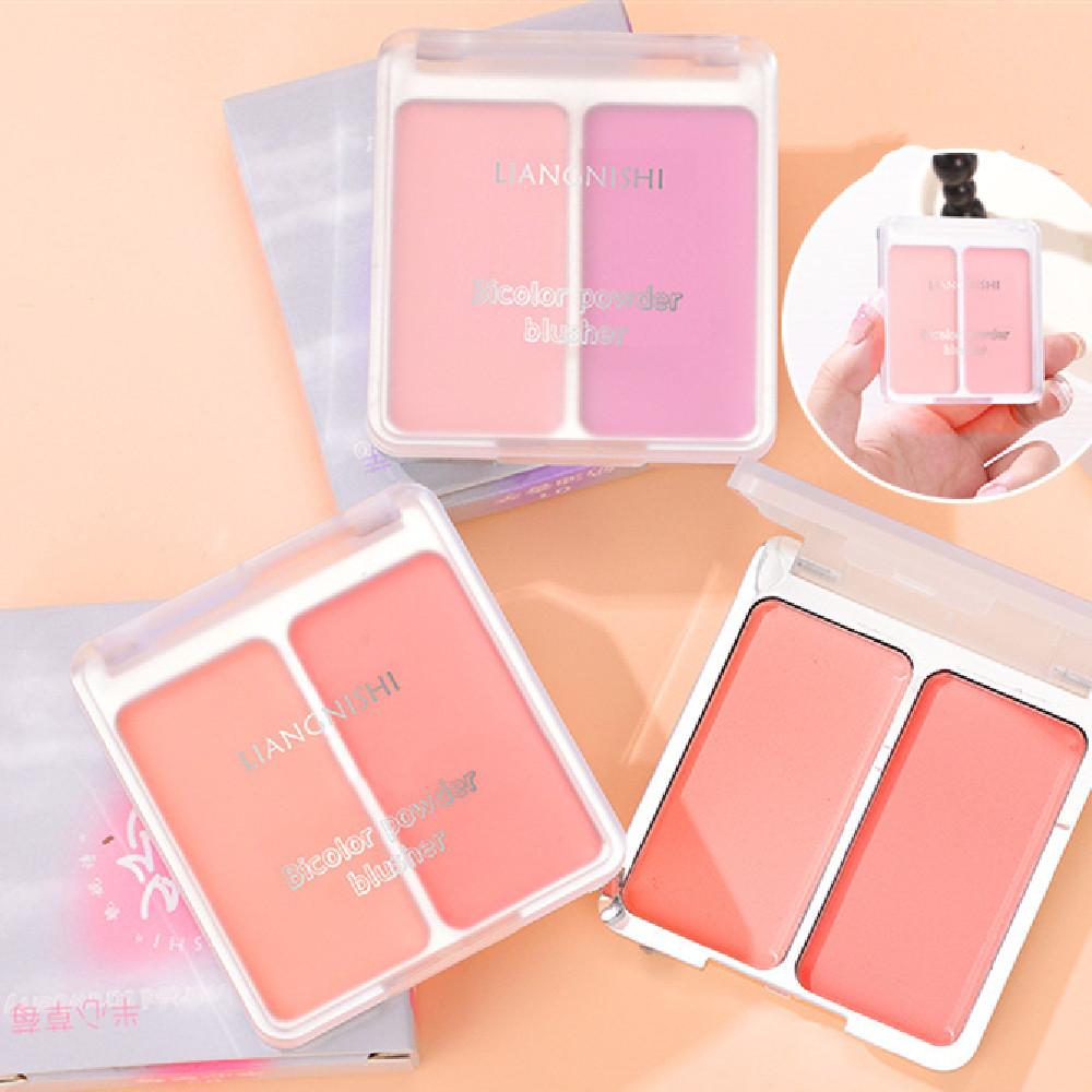 Two-tone Blush Nude Makeup Matte Natural Repair Integrated Long Lasting Color Rendering