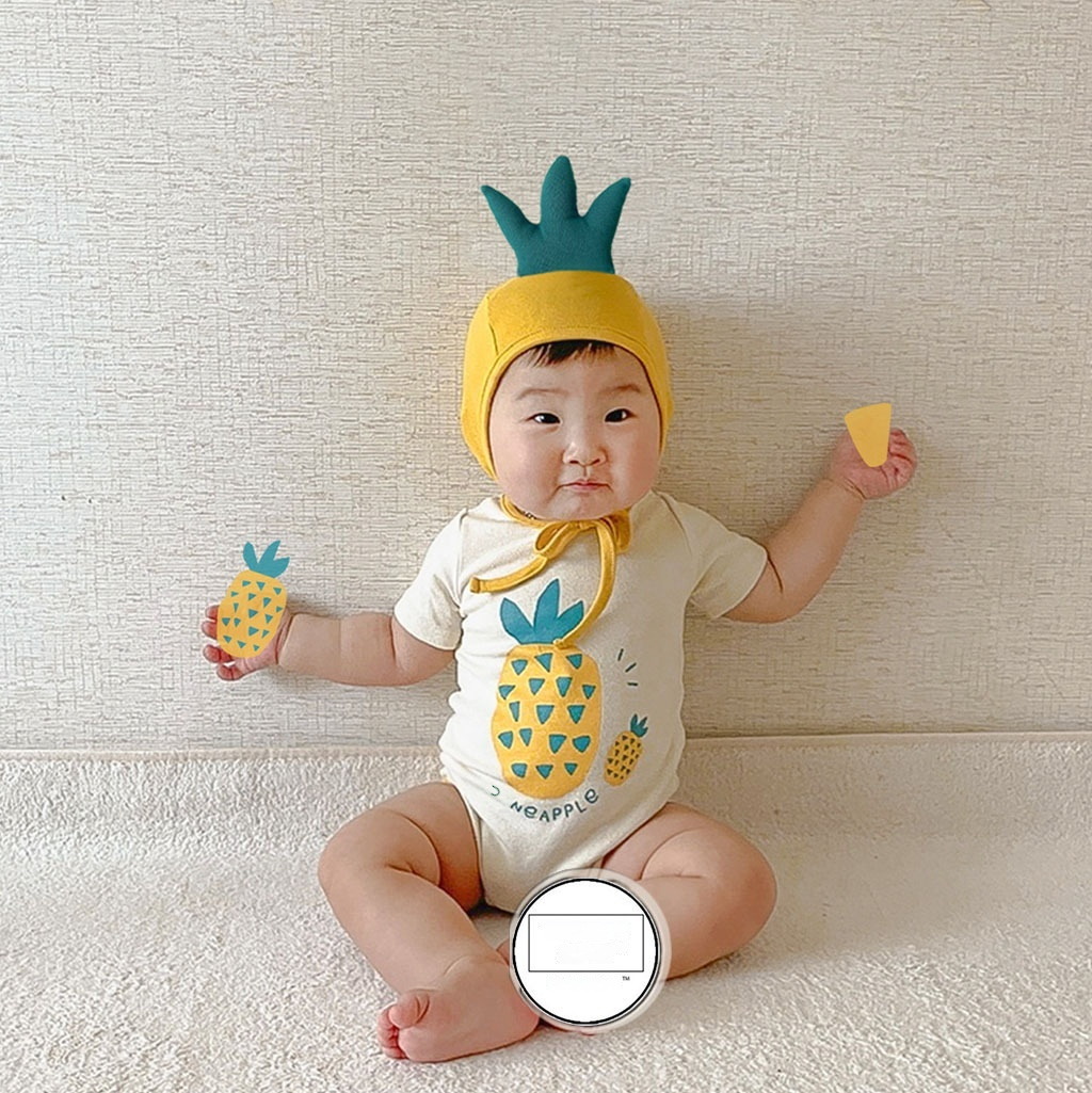 Pineapple Shape Baby's Printed Jumpsuit