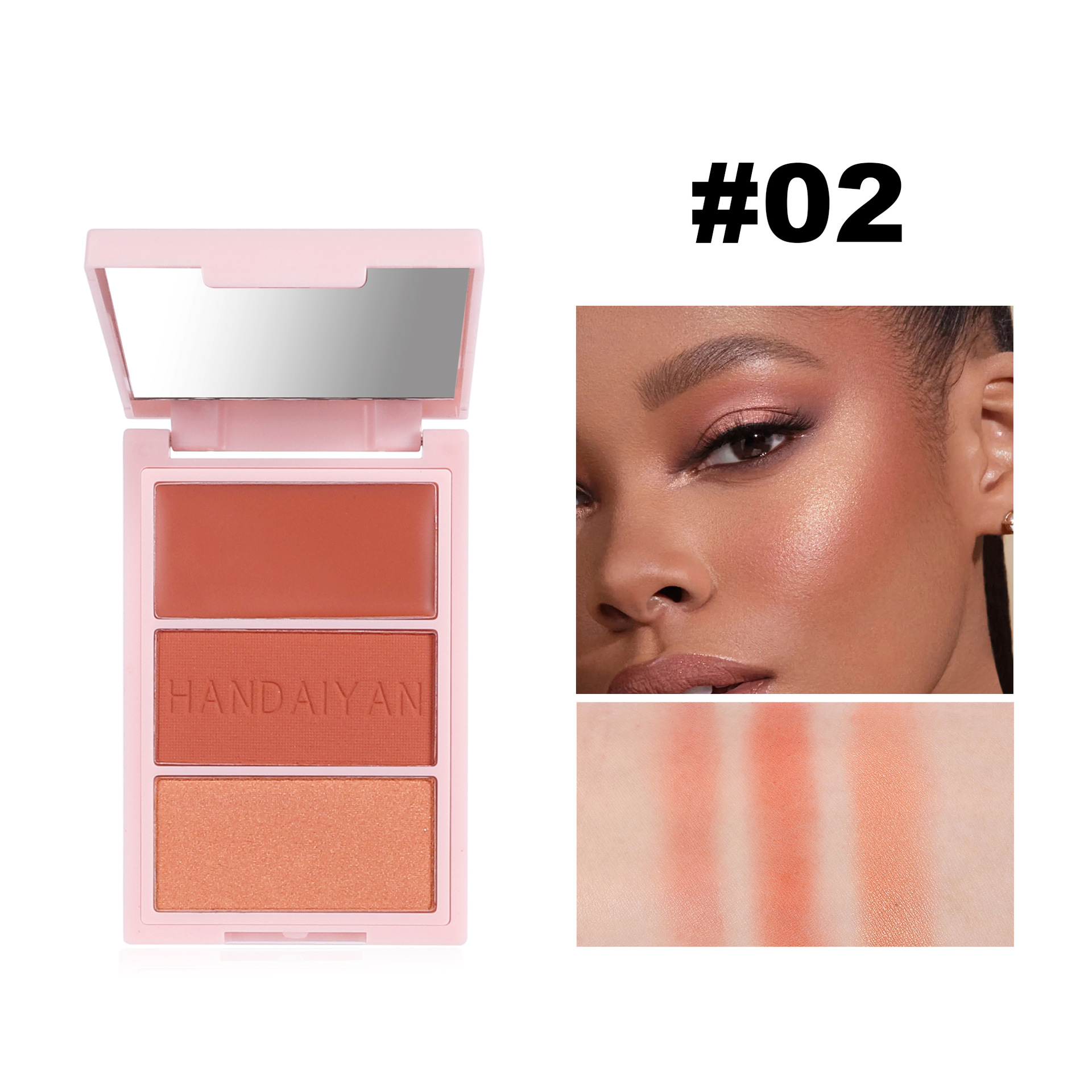 Blusher Plate Highlight Contour Compact Brighten Face