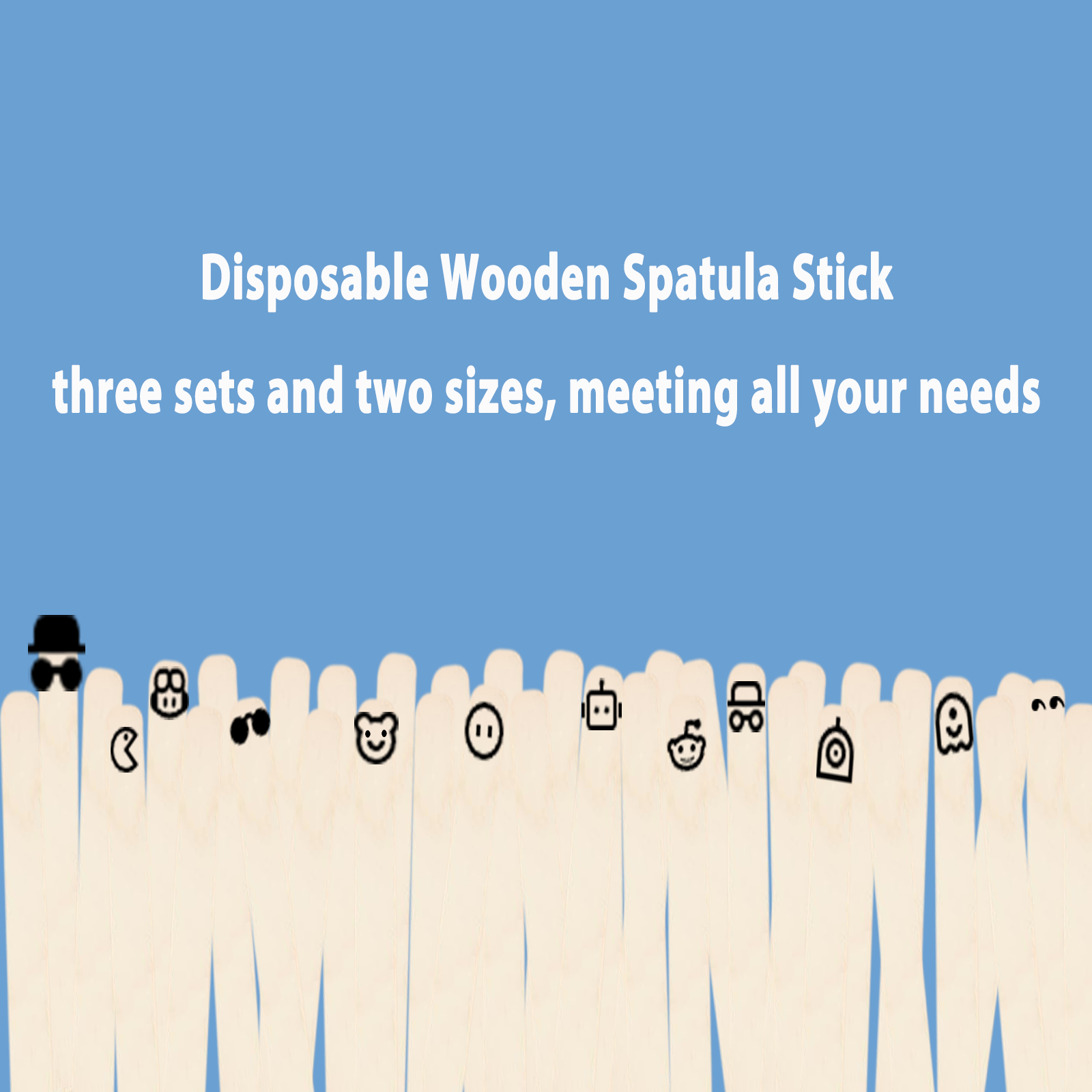 WUWUVISTA 60Pcs Disposable Wooden Hair Removal Stick Wooden Tongue Depressors Tattoo Waxing Spatula Stick For Beauty Tools