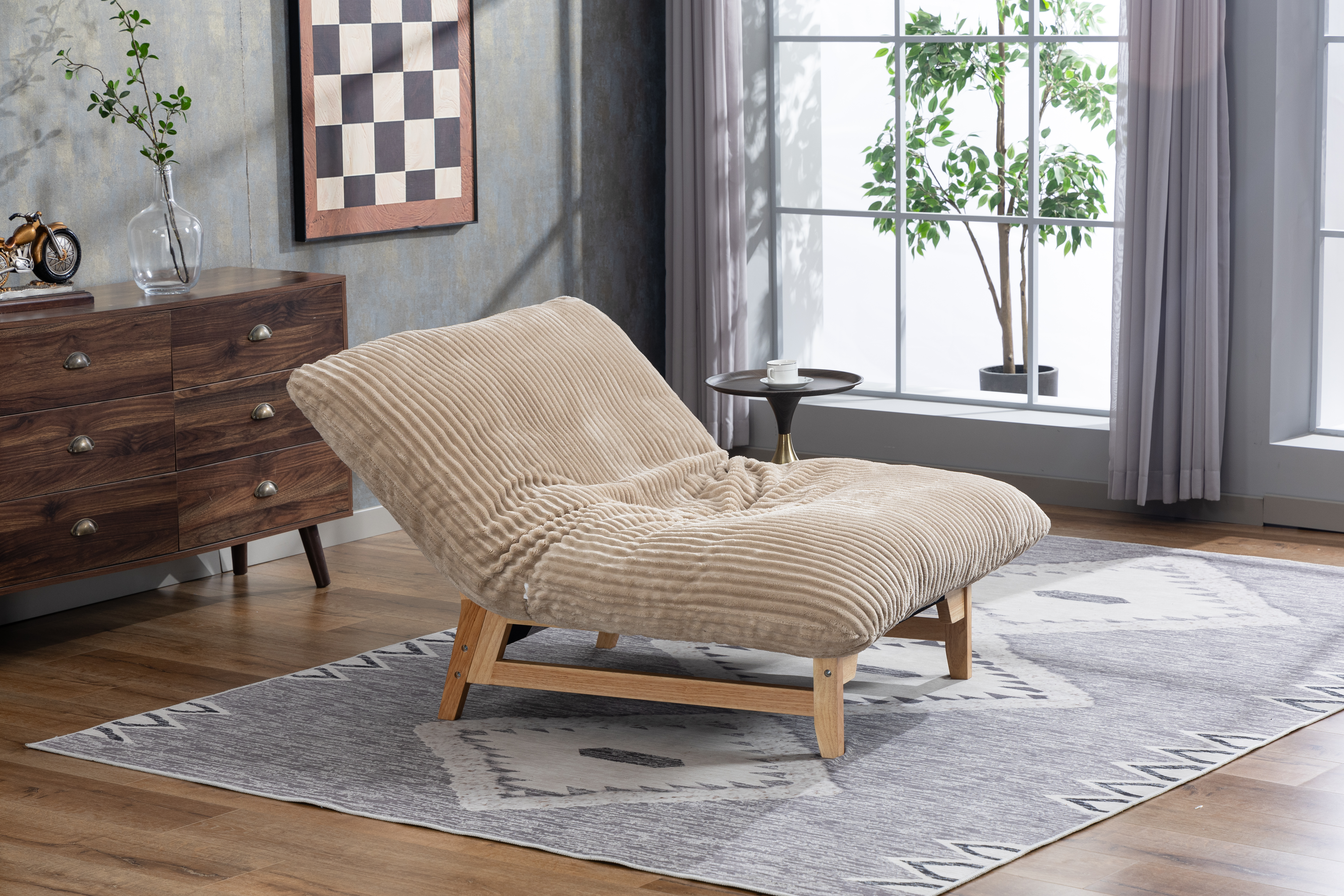 Bean bag chair for Adults ,Accent Armless Lazy Sofa, Casual Single Sofa, Corduroy Fabric, For Living Room And Bedroom , With Backrest, Single Seat