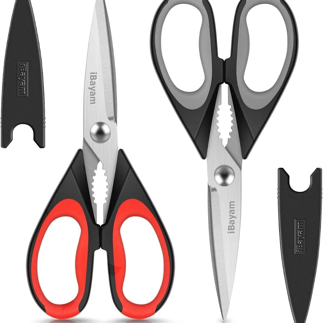 Heavy Duty All-Purpose Kitchen Scissors Shears With Protective Sheath Sharp Multipurpose Cutting Tool For Food Packaging Herbs And Home Use