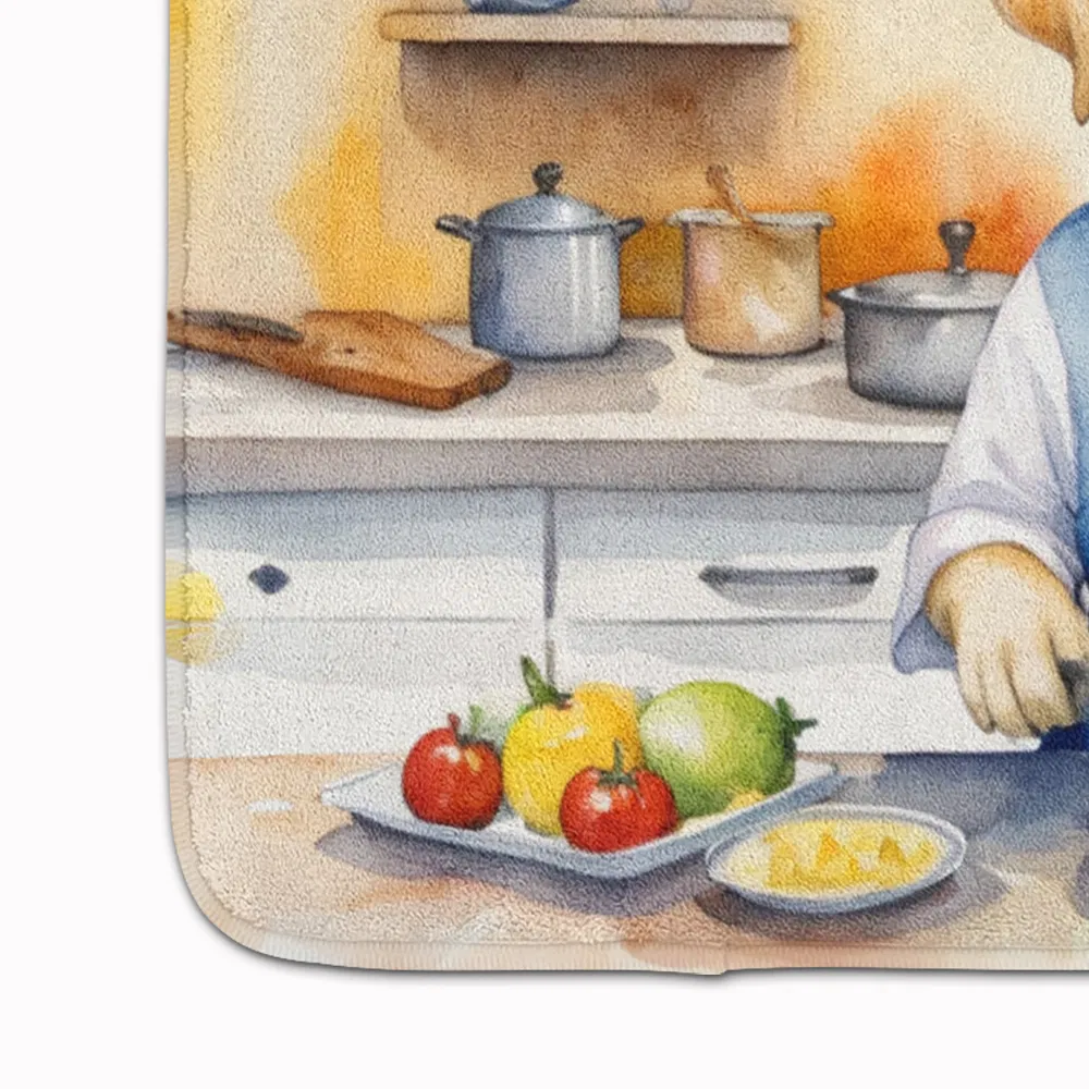 Yellow Labrador Retriever The Chef Memory Foam Kitchen Mat Machine Washable Anti-Fatigue Mat Cushion Comfort Bath Mat or Kitchen Rug