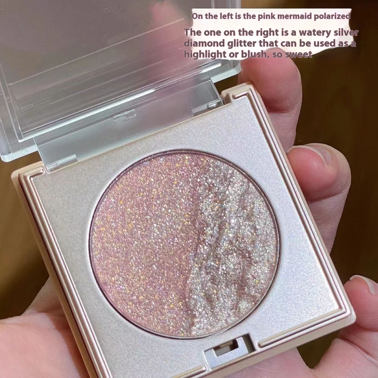 Pure Desire For Water Light Fragile Sense Fairy Female Highlight Blush Eye Shadow Three-in-one Double Stitching Highlight