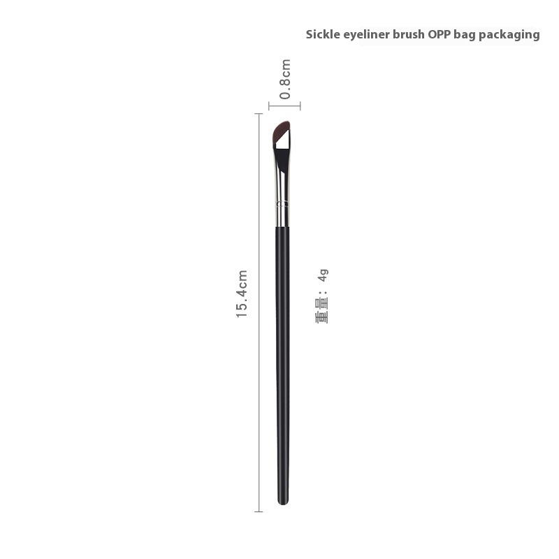 Single Flat Head Oblique Angle Eye Beauty Brush