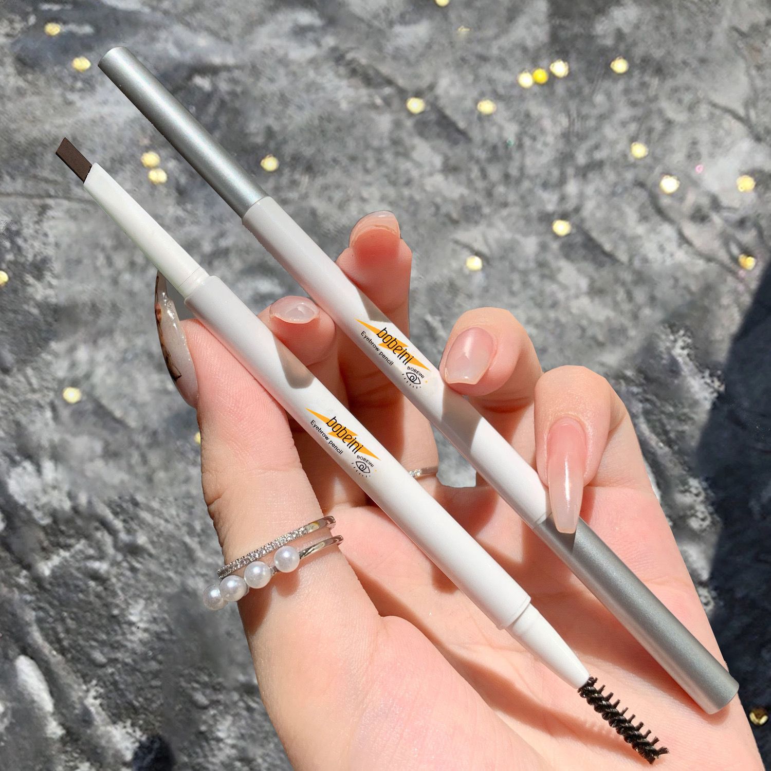 Double-headed Eyebrow Pencil Waterproof And Sweat-proof Durable