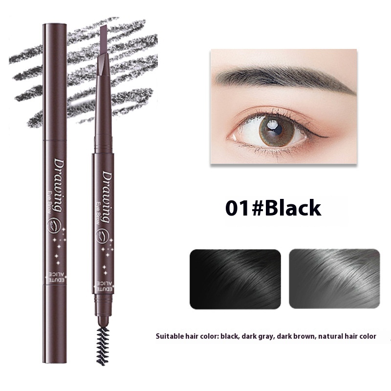 Ultra-fine Triangle Double-headed Eyebrow Pencil Automatic Rotation