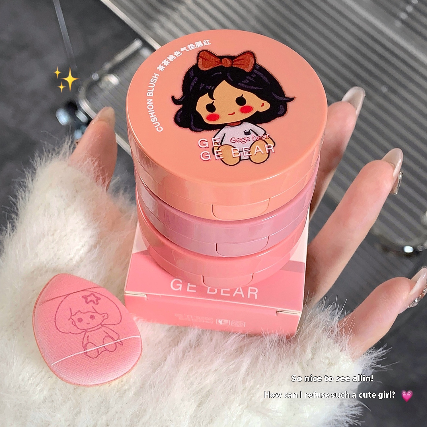 Cha Cha Peach Color Cushion Blush Brightening