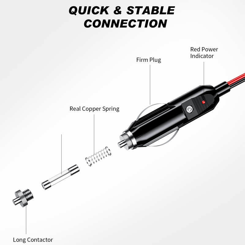 Car 12 V24V Cigarette Lighter Extension Cable