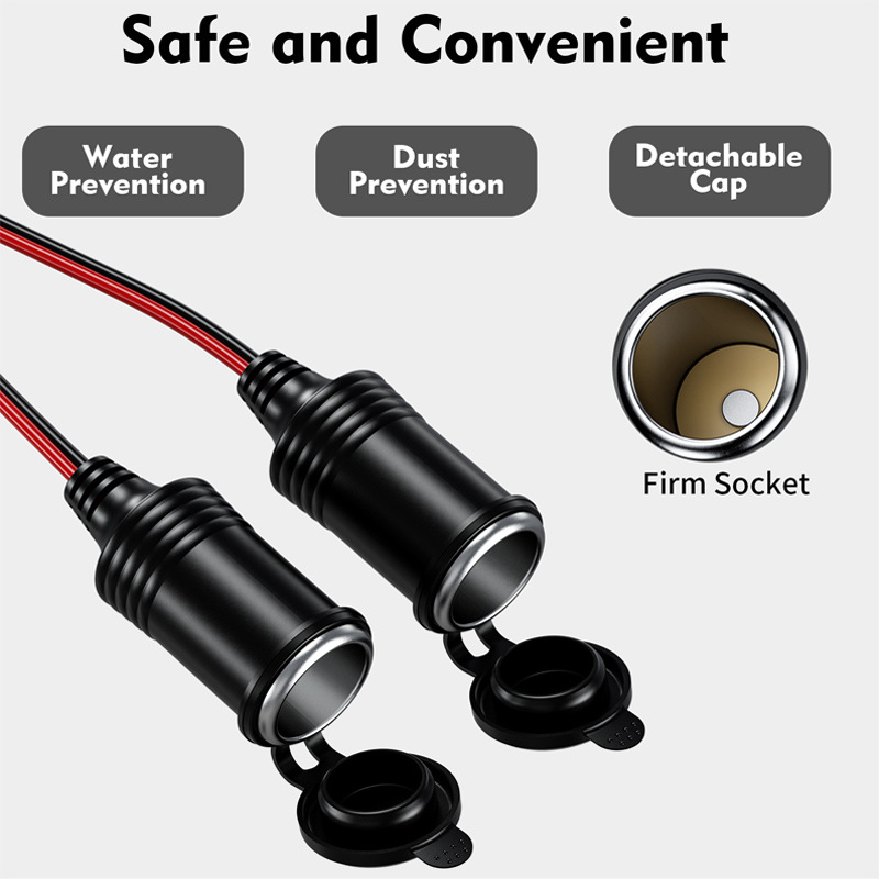 Car 12 V24V Cigarette Lighter Extension Cable