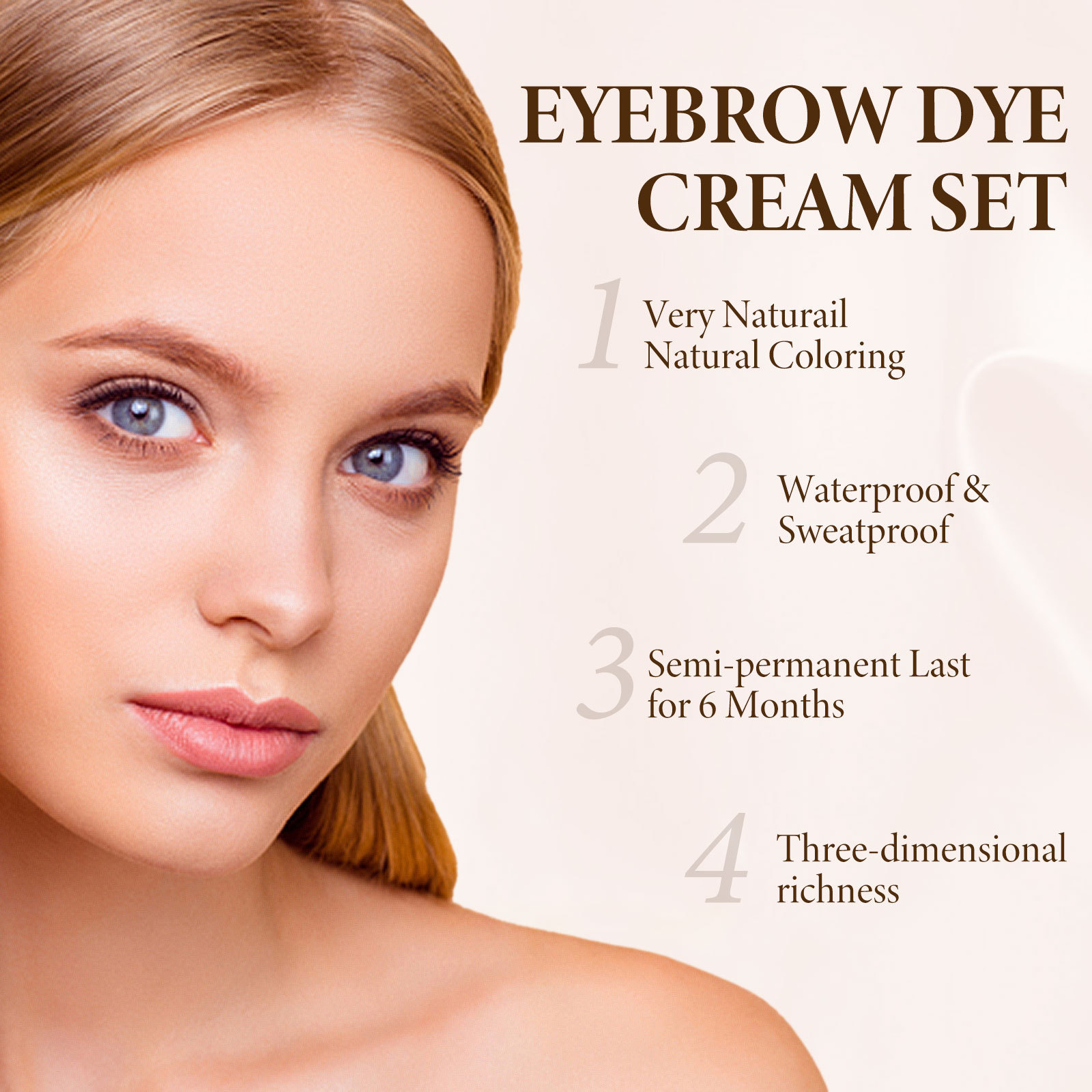 Waterproof Smear-proof Not Smudge Two-in-one Eyelash Eyebrow Dyeing Suit