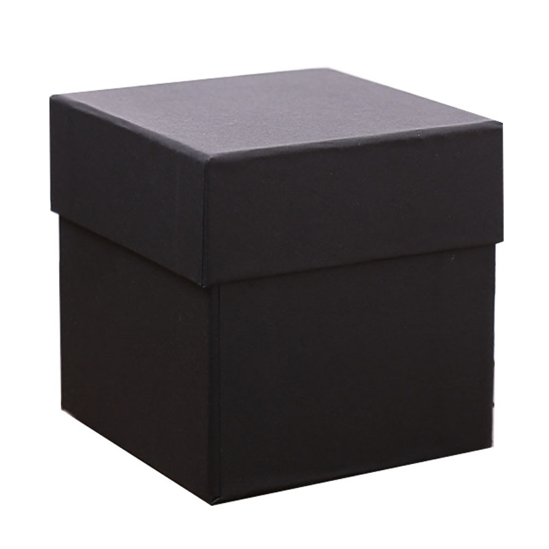Black Large Square Gift Packaging Box With Top And Bottom Cover
