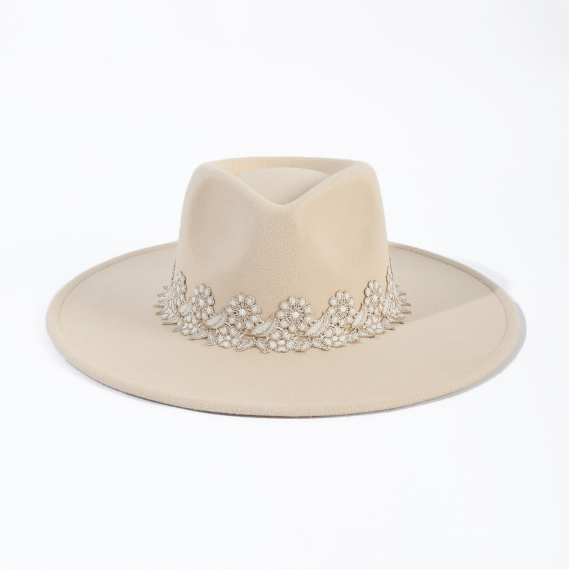 Broad-brimmed Hat Women's Fashion Lace Cowboy Hat