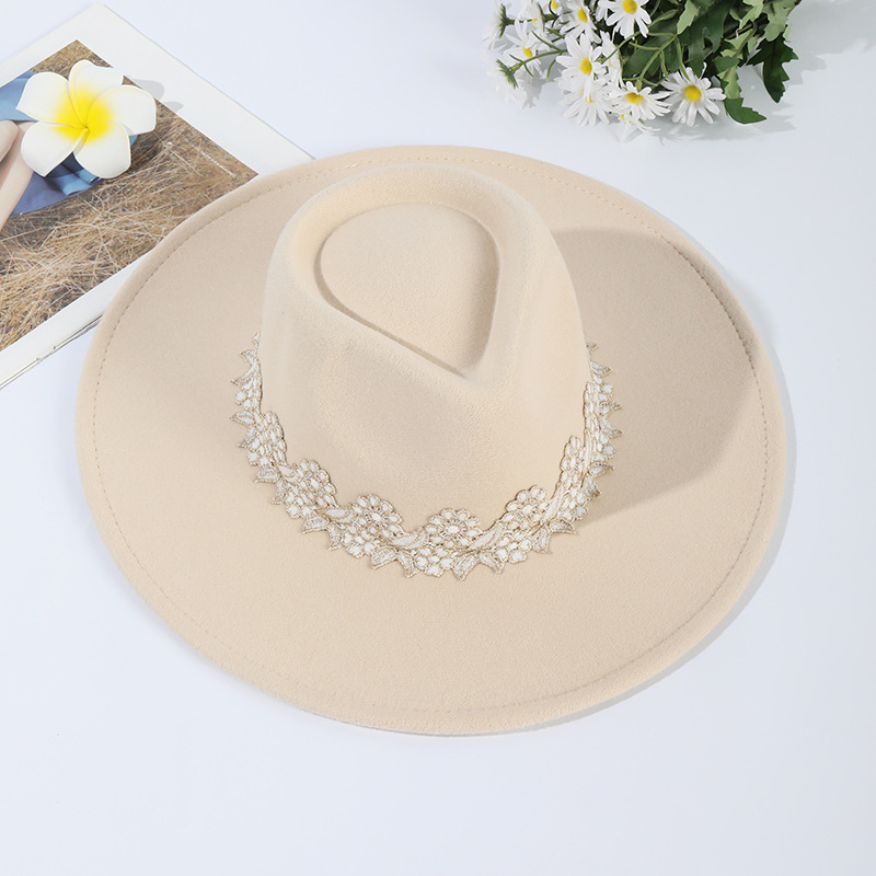 Broad-brimmed Hat Women's Fashion Lace Cowboy Hat