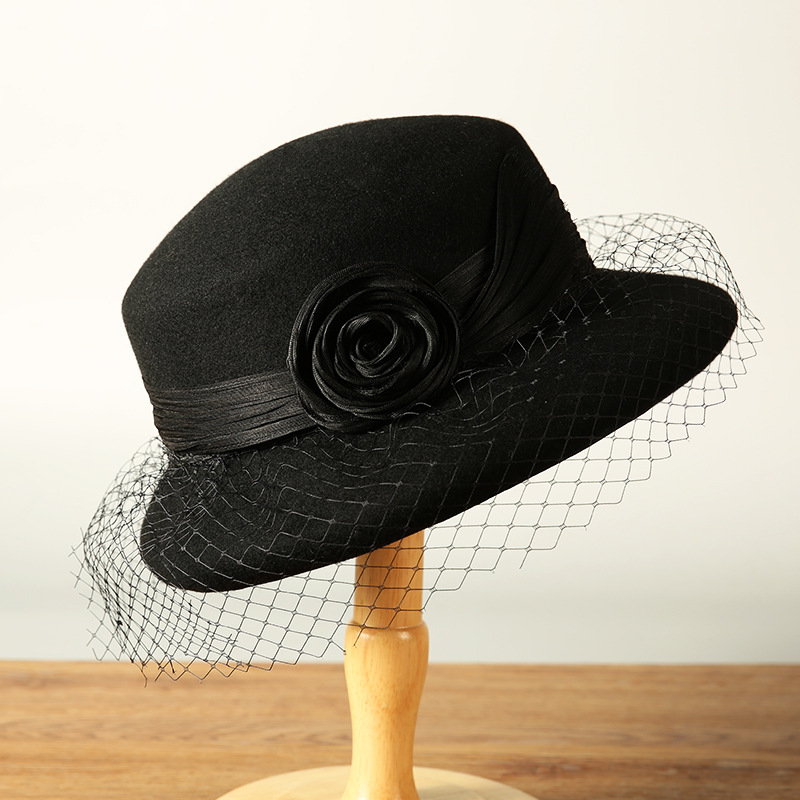 Wool Cap Children's Dome Mesh Decoration Fur Felt Hat