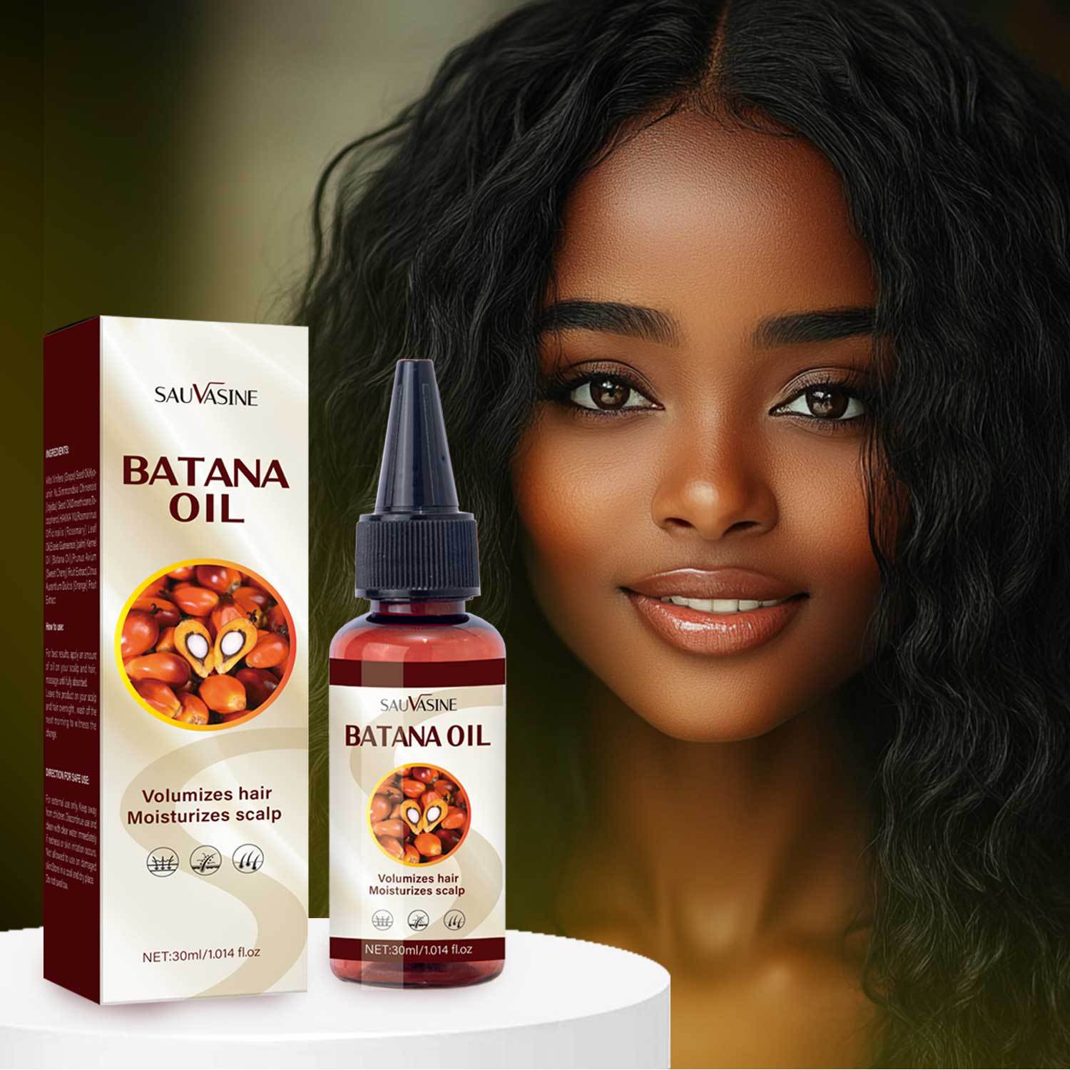 New Packaging Shuo Woxin Batana Hair Care Essential Oil 30ml Moisturizing Repair Strong And Tough Anti-loss Dense Hair