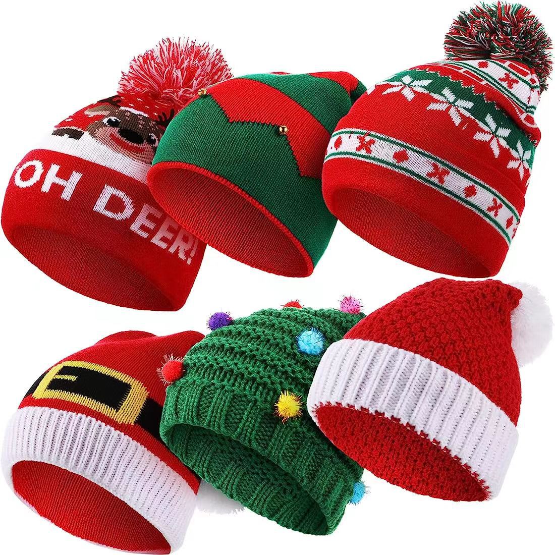 European And American Christmas Knitted Hat