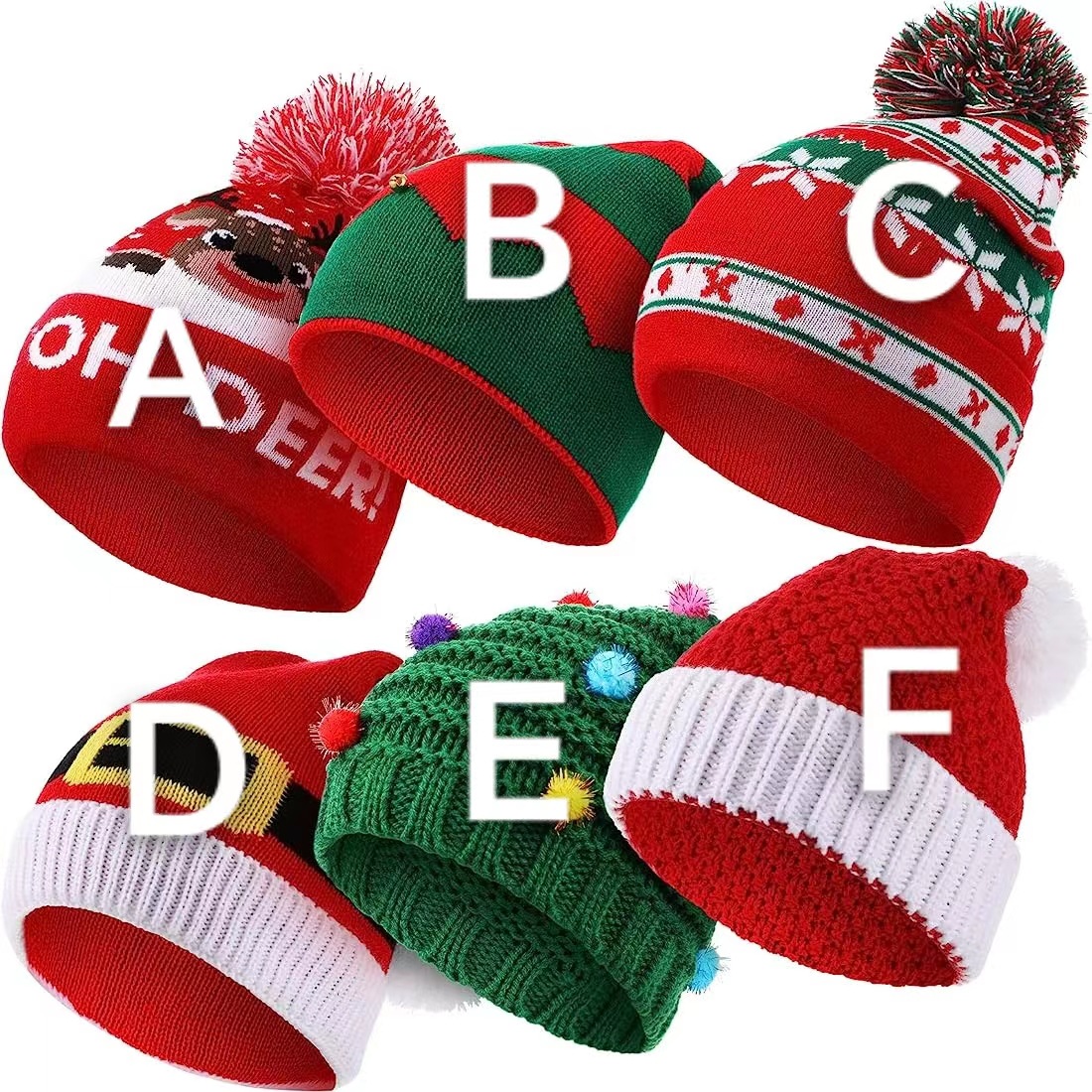 European And American Christmas Knitted Hat