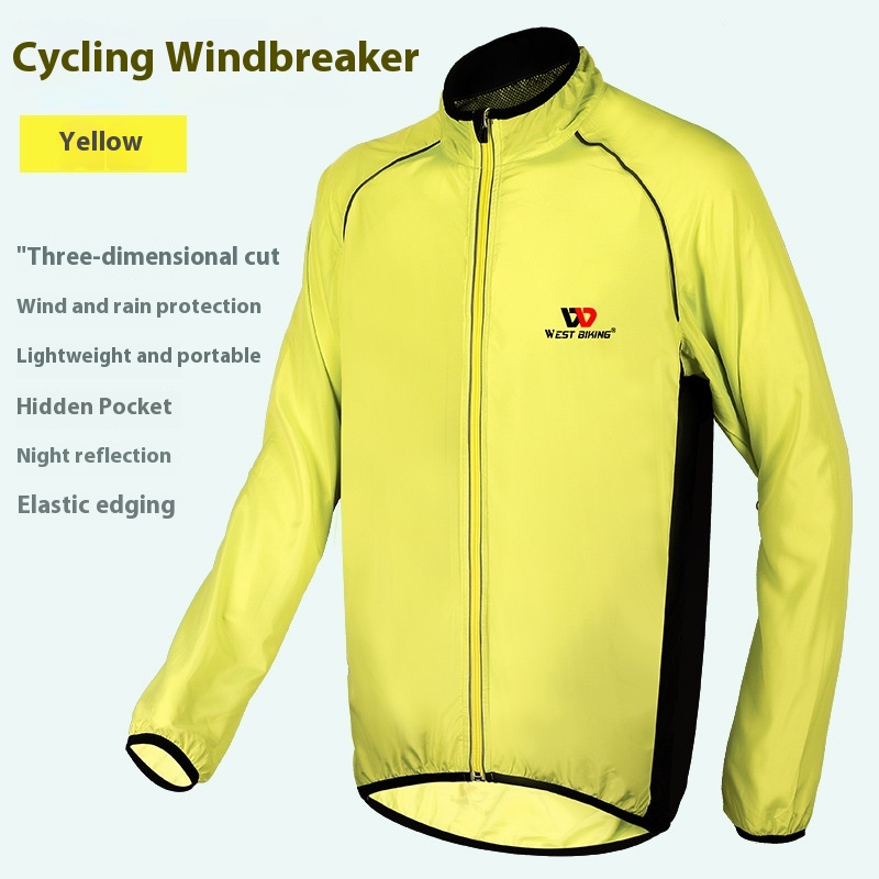 Outdoor Sports Long Sleeve Breathable Reflective Windbreaker Mountain Bike Clothing