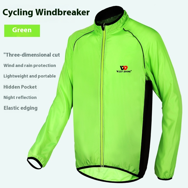 Outdoor Sports Long Sleeve Breathable Reflective Windbreaker Mountain Bike Clothing