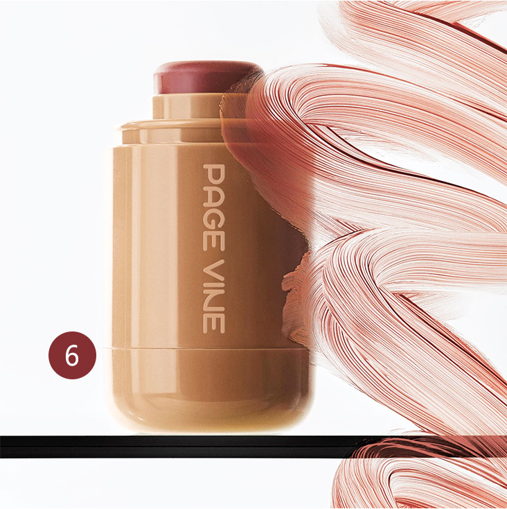 Pocket Blush Stick 6 Color Lip Cheek Water Light Stick