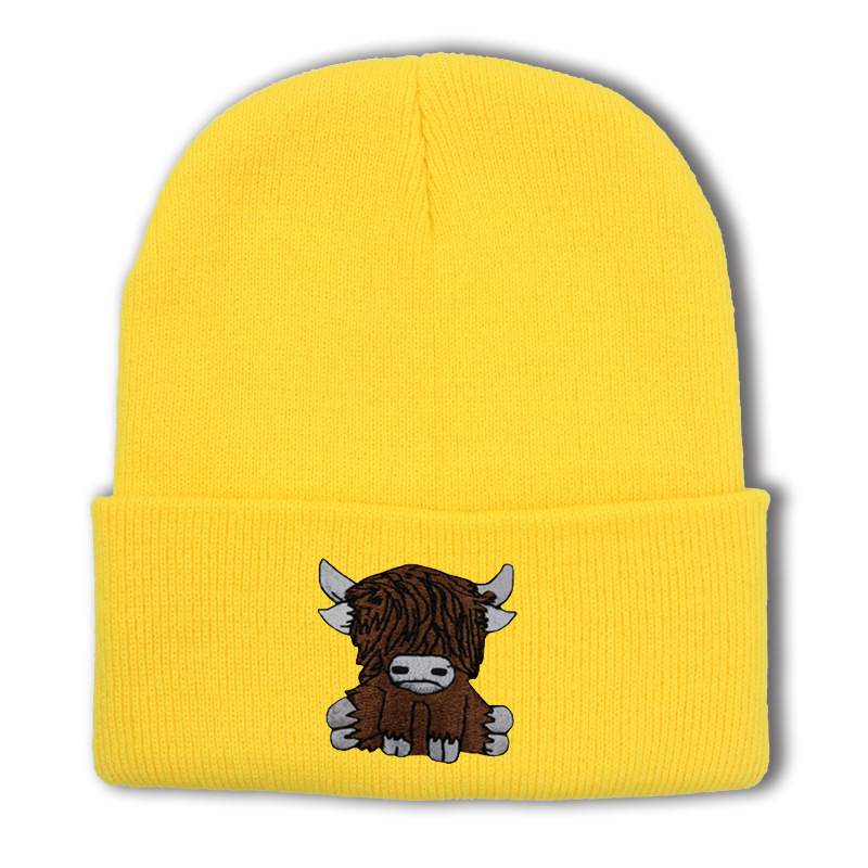 Cartoon Long Hair Yak Knitted Hat Autumn And Winter Warm Wool