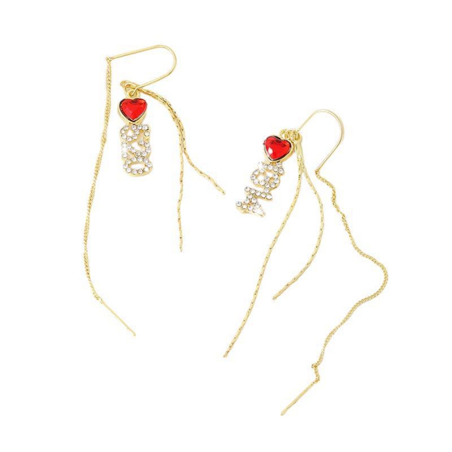 Silver Needle Long Red Female Niche High-end Earrings