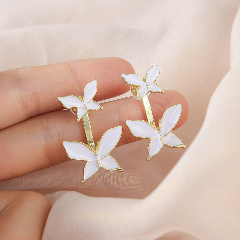 S925 Silver Needle Butterfly Earrings