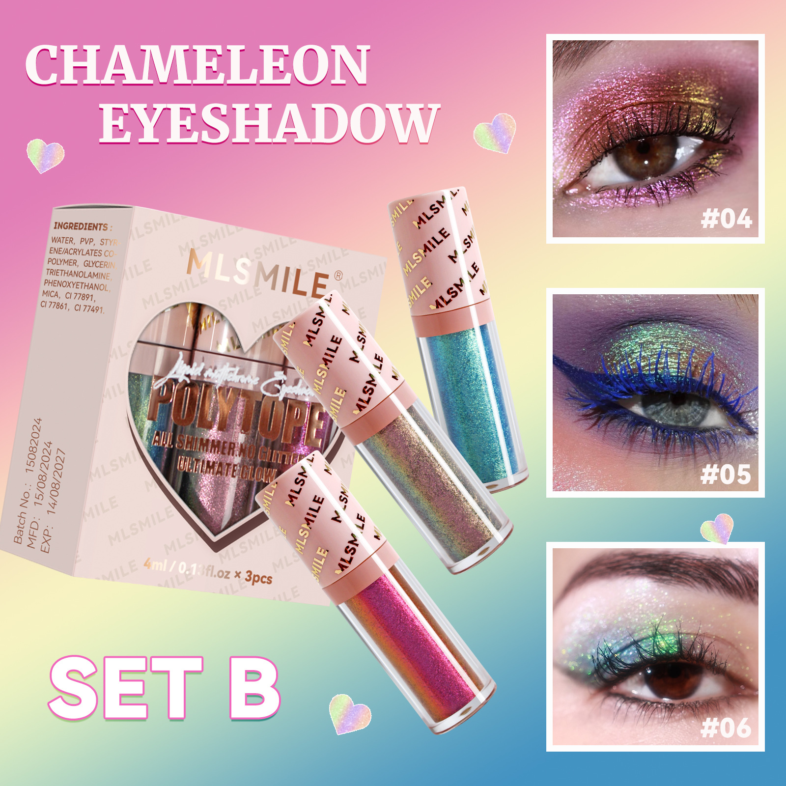Chameleon Eye Shadow Kit Pearlescent Liquid Eye Shadow