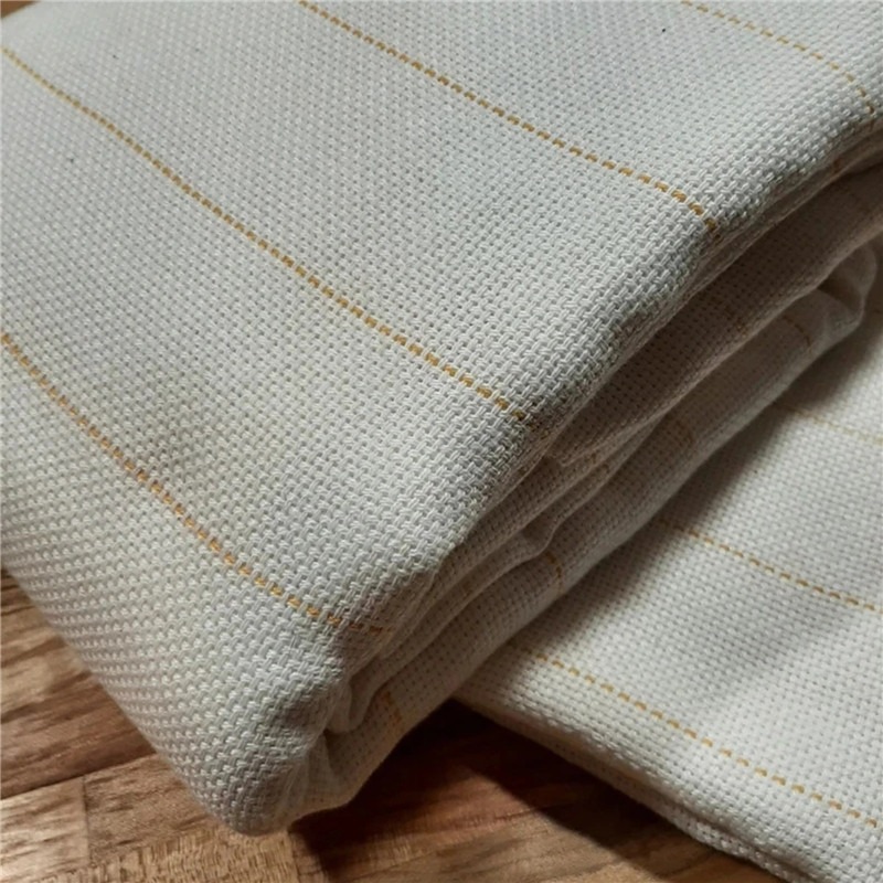 Hand Tufted Poke Embroidery Cloth Yellow Thread Carpet Substrate