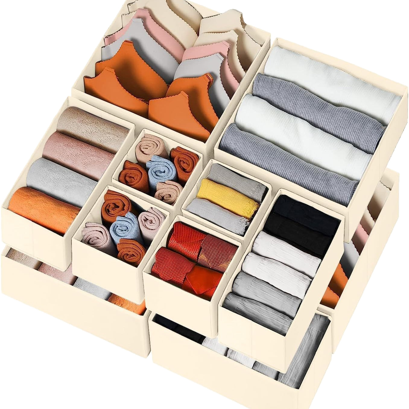 Solid Color Household Use Fabric Uncovered Desktop Storage Box