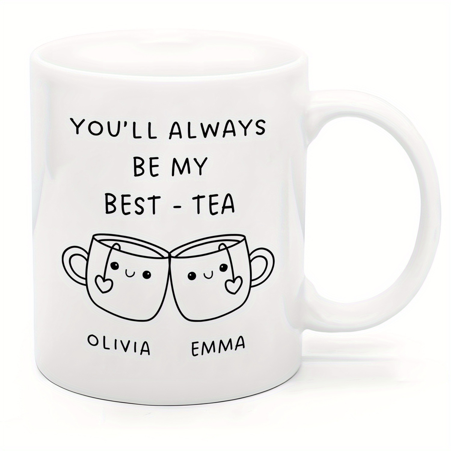 Mug Cartoon Design Simple Textsupports Printing DIY Mugs Available