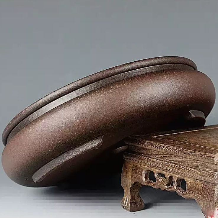 Purple Clay Round Handmade Bonsai Pot