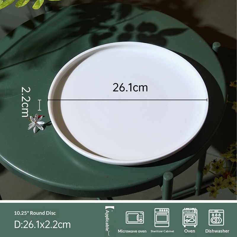 Household High-grade Ceramic Oval Shallow Plate