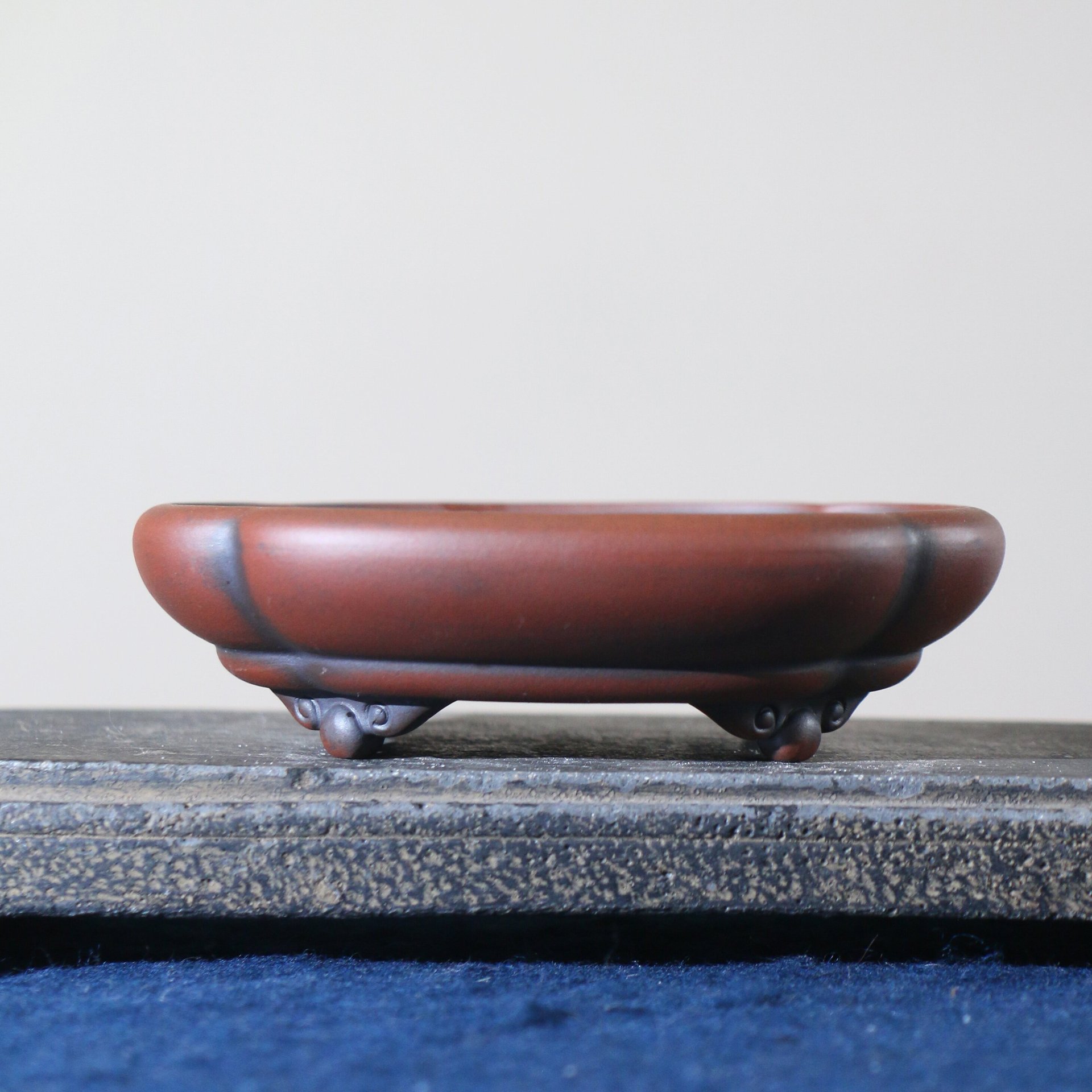 Zisha Woodpeach-shaped Handmade Wood-fired Bonsai Pot