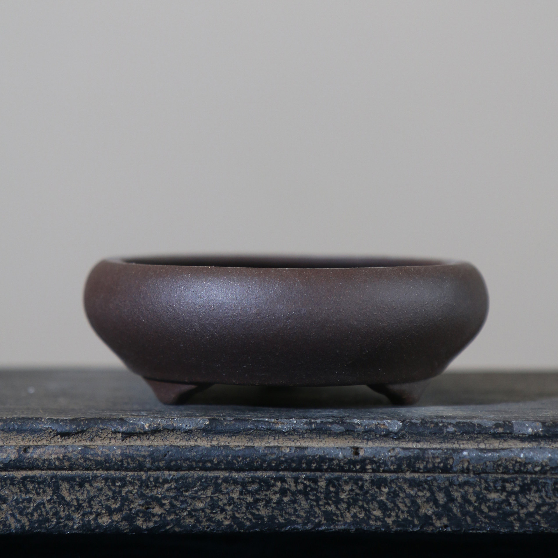 Purple Clay Round Miniature Handmade Pot