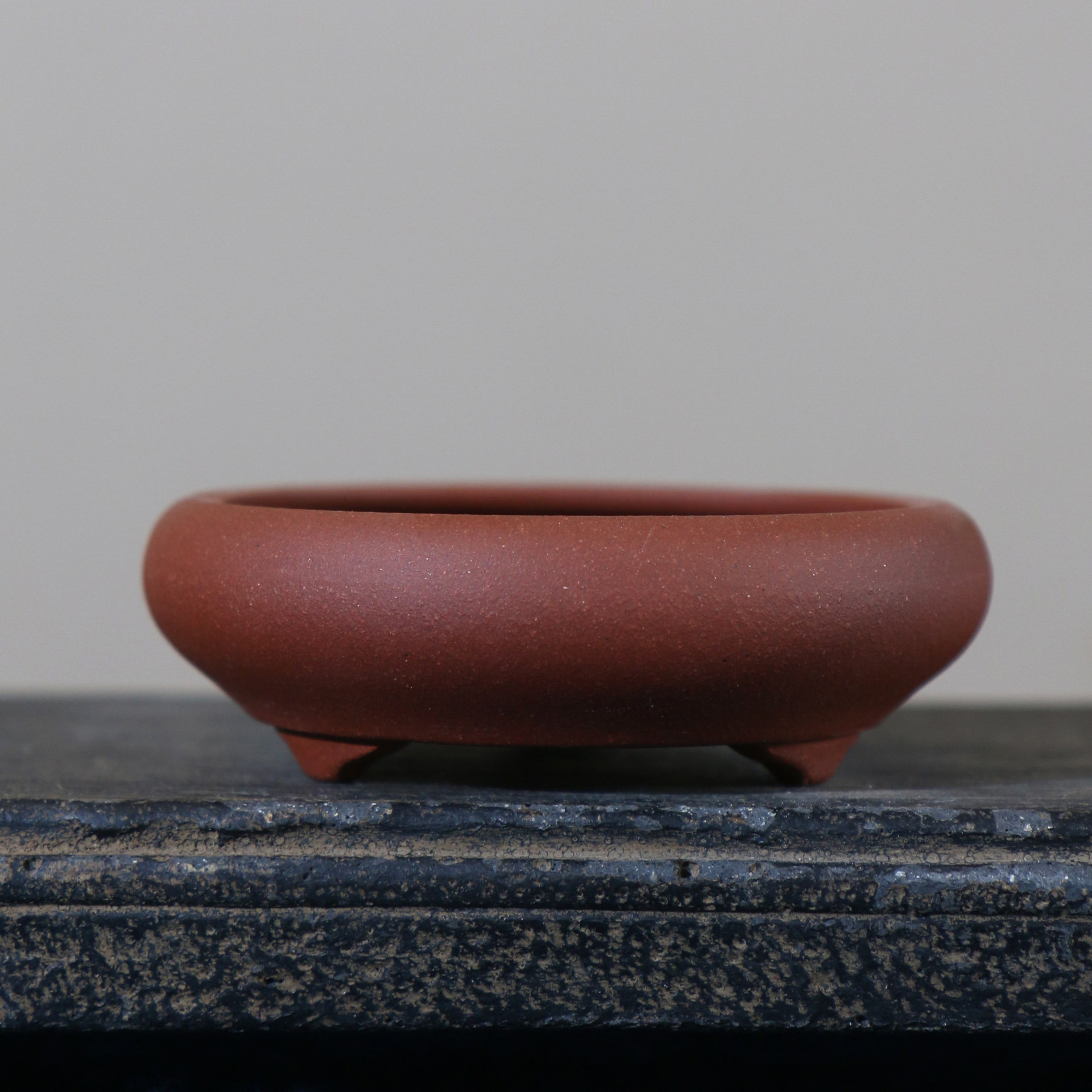 Purple Clay Round Miniature Handmade Pot