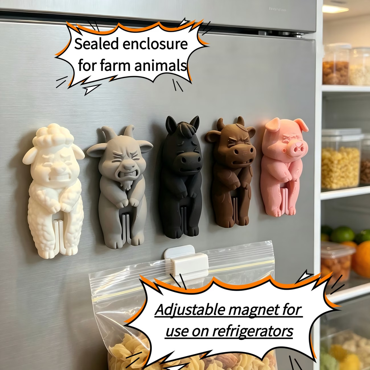 3D-printed Animal Farm Clamp For Sealing Bags