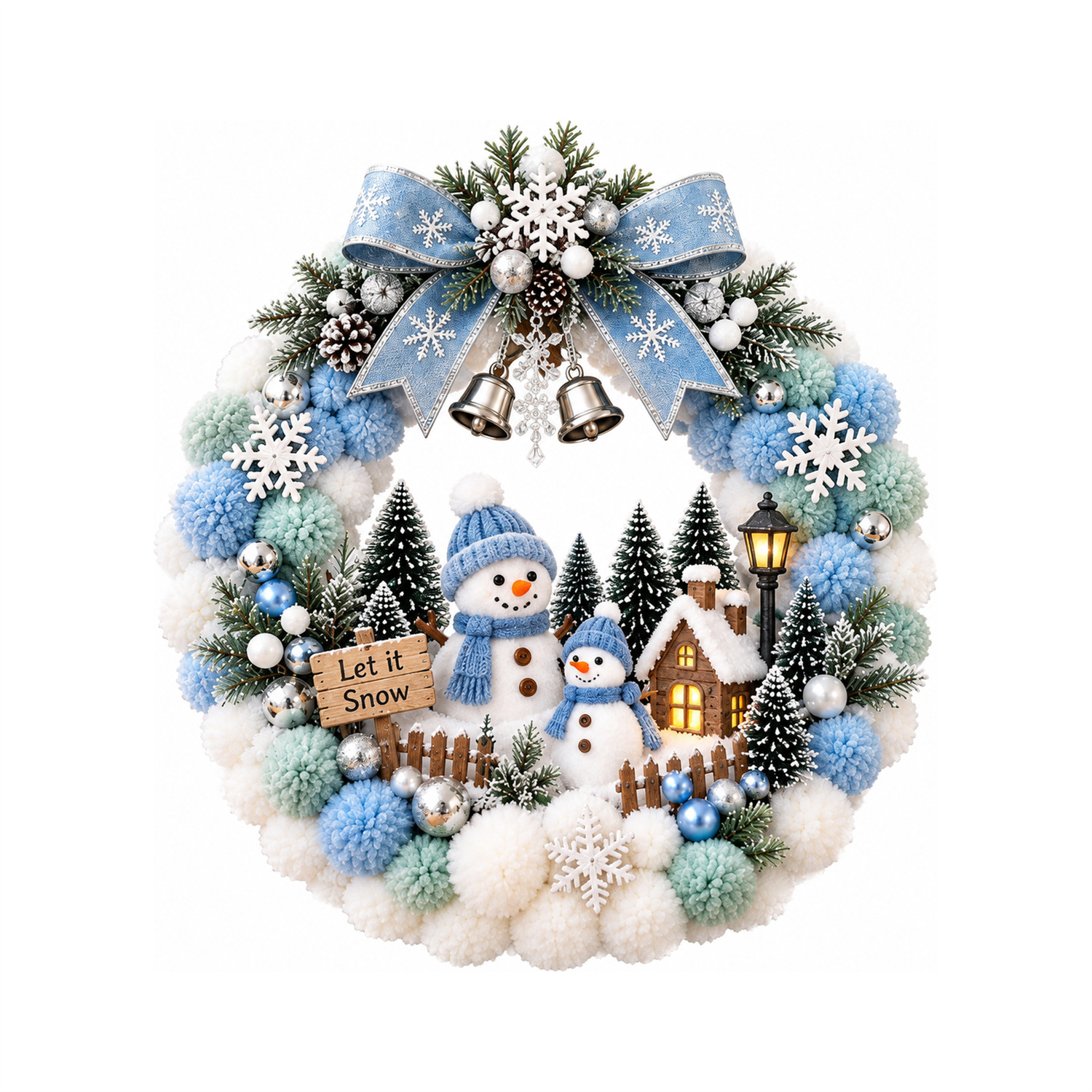 Christmas Cabin Hairball Garland DIY Material Package