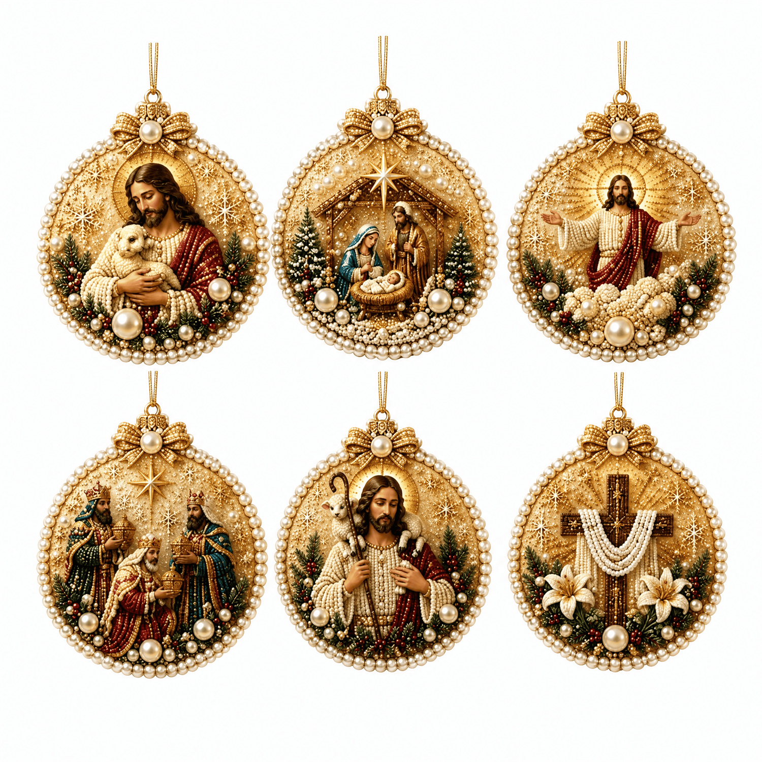 Diamond Painting Pendant Set Of 6