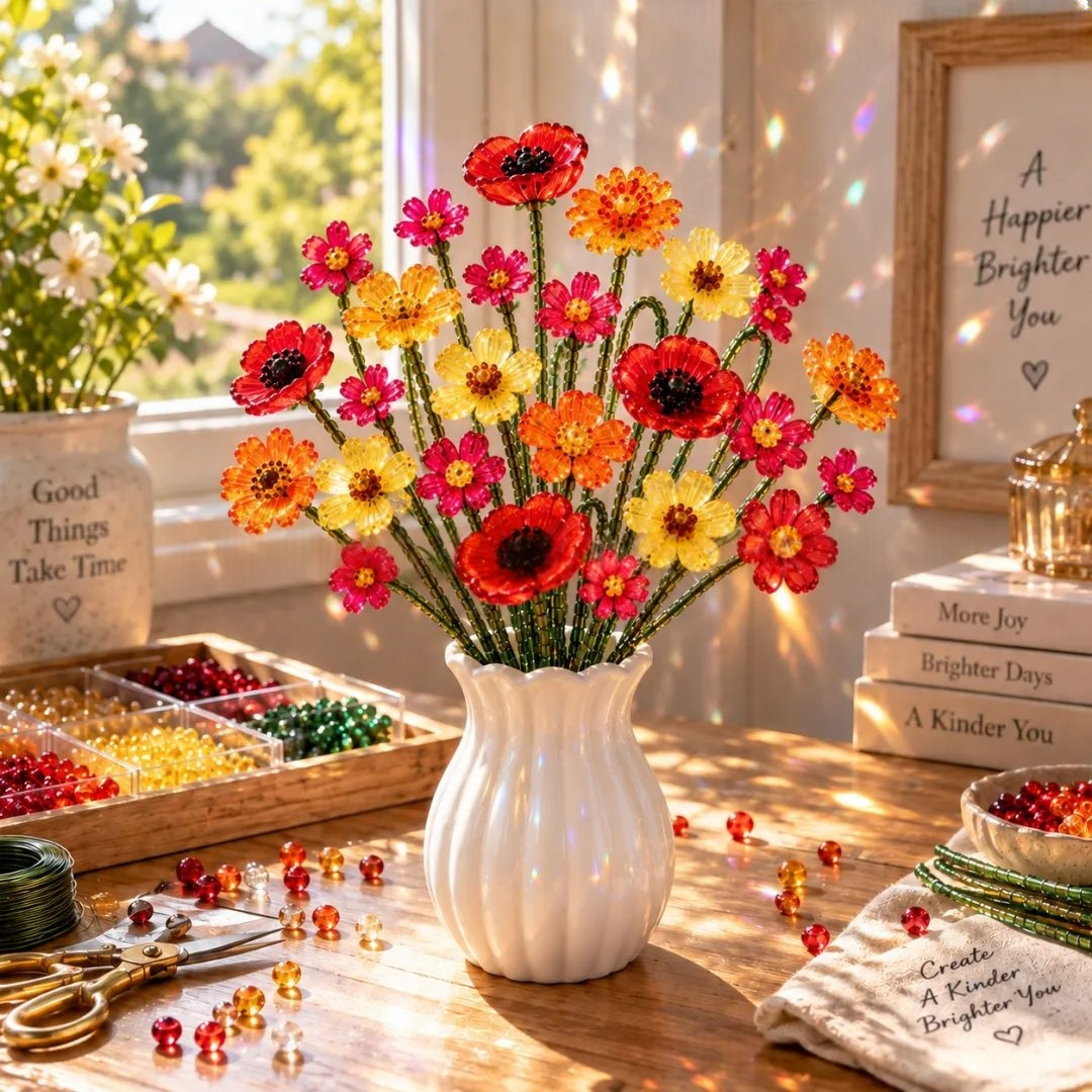 Beaded Wildflower DIY Bouquet Kit Decoration